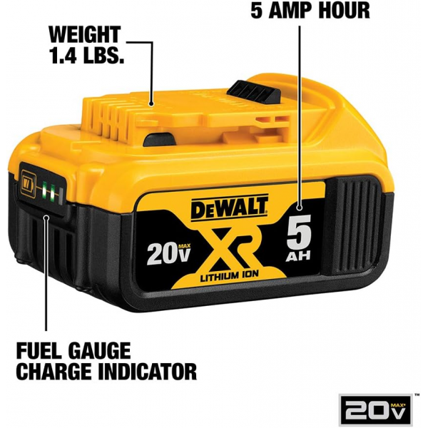 DeWALT DCB205 20V MAX* XR® 5AH BATTERY