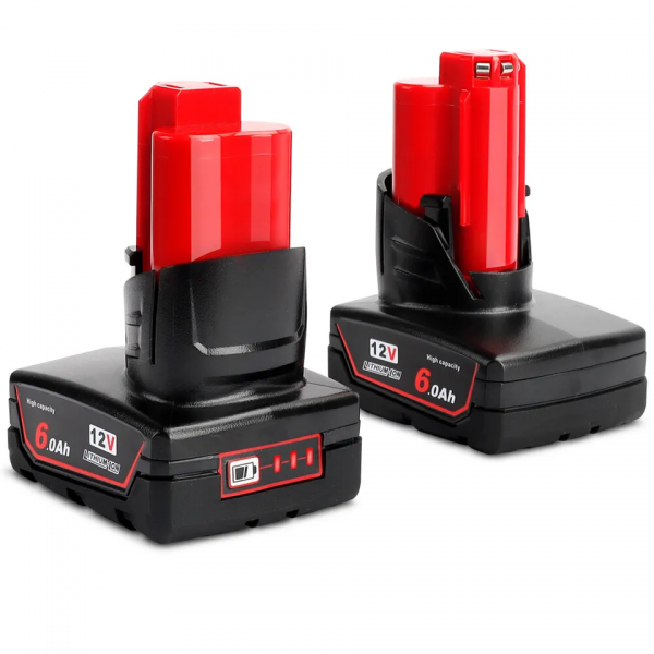 Replace for Milwaukee M12 Battery 6.0Ah 2 Packs M12B6 battery goods in stock