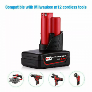 Replace for Milwaukee M12 Battery 6.0Ah 2 Packs M12B6 battery goods in stock