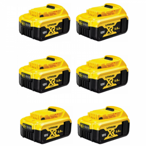 Brand New 6 Pack Of 5.0ah DCB184 Batteries For DeWalt 18v XR Tools